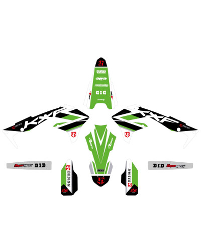 KIT STICKERS UP DESIGN Kit Déco UP ROUND KAWASAKI KX 450 F (2009-2011) Vert KIT STICKERS UP DESIGN Kit Déco UP ROUND KAWASAKI KX 450 F (2009-2011) Vert