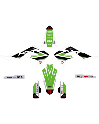 KIT STICKERS UP DESIGN Kit Déco UP ROUND KAWASAKI KX 450 F (2020-2022) Vert KIT STICKERS UP DESIGN Kit Déco UP ROUND KAWASAKI KX 450 F (2020-2022) Vert