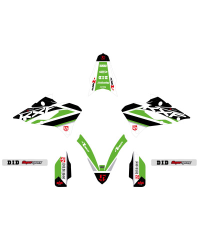 KIT STICKERS UP DESIGN Kit Déco UP ROUND KAWASAKI KX 85 (2022-2022) Vert KIT STICKERS UP DESIGN Kit Déco UP ROUND KAWASAKI KX 85 (2022-2022) Vert