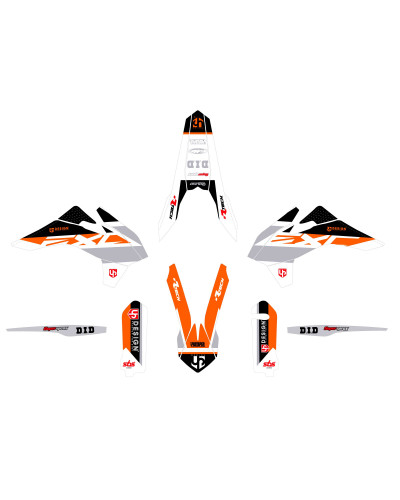 KIT STICKERS UP DESIGN Kit Déco UP ROUND KTM EXC / EXC-F (2005-2007) Orange