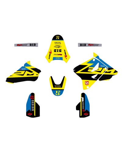 KIT STICKERS UP DESIGN Kit Déco UP ROUND SUZUKI RM 85 (2002-2022) Jaune KIT STICKERS UP DESIGN Kit Déco UP ROUND SUZUKI RM 85 (2002-2022) Jaune