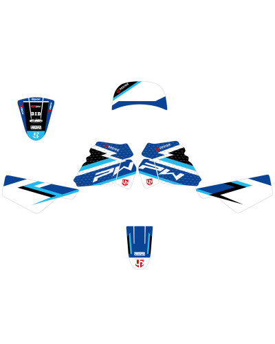KIT STICKERS UP DESIGN Kit Déco UP ROUND YAMAHA PW 50 (1981-2022) Bleu KIT STICKERS UP DESIGN Kit Déco UP ROUND YAMAHA PW 50 (1981-2022) Bleu