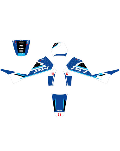 KIT STICKERS UP DESIGN Kit Déco UP ROUND YAMAHA PW 80 (1983-2012) Bleu KIT STICKERS UP DESIGN Kit Déco UP ROUND YAMAHA PW 80 (1983-2012) Bleu