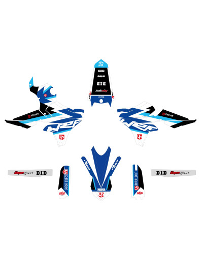 KIT STICKERS UP DESIGN Kit Déco UP ROUND YAMAHA WR 250 F (2015-2019) Bleu KIT STICKERS UP DESIGN Kit Déco UP ROUND YAMAHA WR 250 F (2015-2019) Bleu