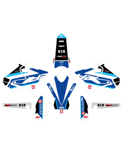 KIT STICKERS UP DESIGN Kit Déco UP ROUND YAMAHA YZ (2015-2020) Bleu