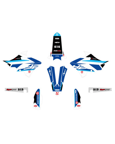 KIT STICKERS UP DESIGN Kit Déco UP ROUND YAMAHA YZ (2022-2022) Bleu KIT STICKERS UP DESIGN Kit Déco UP ROUND YAMAHA YZ (2022-2022) Bleu