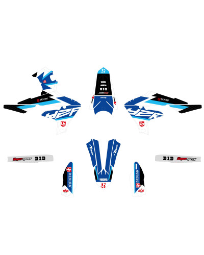 KIT STICKERS UP DESIGN Kit Déco UP ROUND YAMAHA YZ 450 F (2018-2022) Bleu KIT STICKERS UP DESIGN Kit Déco UP ROUND YAMAHA YZ 450 F (2018-2022) Bleu