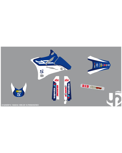 KIT STICKERS UP DESIGN Kit Déco UP ROUND YAMAHA YZ 85 (2002-2014) Bleu