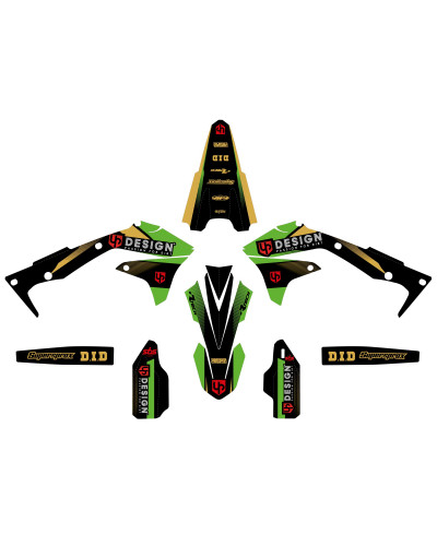KIT STICKERS UP DESIGN Kit Déco UP SPIKE KAWASAKI KX 250 F (2013-2016) Noir-Vert KIT STICKERS UP DESIGN Kit Déco UP SPIKE KAWASAKI KX 250 F (2013-2016) Noir-Vert