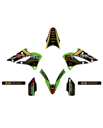 KIT STICKERS UP DESIGN Kit Déco UP SPIKE KAWASAKI KX 85 (2022-2022) Noir-Vert KIT STICKERS UP DESIGN Kit Déco UP SPIKE KAWASAKI KX 85 (2022-2022) Noir-Vert