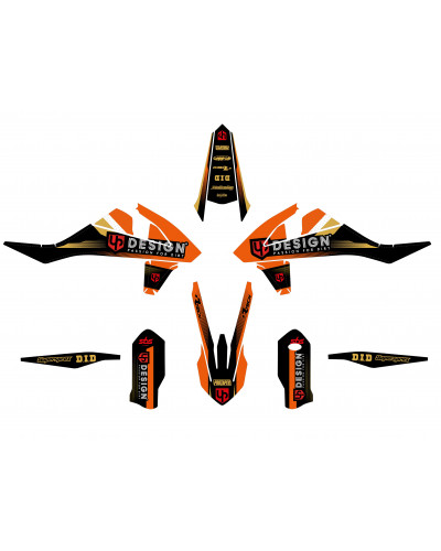 KIT STICKERS UP DESIGN Kit Déco UP SPIKE KTM SX / SX-F (2017-2018) Noir-Orange KIT STICKERS UP DESIGN Kit Déco UP SPIKE KTM SX / SX-F (2017-2018) Noir-Orange