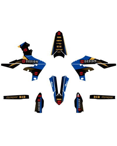 KIT STICKERS UP DESIGN Kit Déco UP SPIKE YAMAHA WR 450 F (2019-2022) Noir-Bleu KIT STICKERS UP DESIGN Kit Déco UP SPIKE YAMAHA WR 450 F (2019-2022) Noir-Bleu