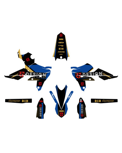 KIT STICKERS UP DESIGN Kit Déco UP SPIKE YAMAHA YZ 450 F (2006-2008) Noir-Bleu KIT STICKERS UP DESIGN Kit Déco UP SPIKE YAMAHA YZ 450 F (2006-2008) Noir-Bleu