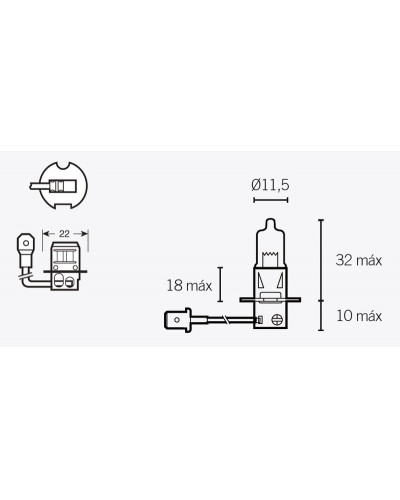 Ampoules Moto V PARTS Boites de 10 ampoules V PARTS H3 12V55