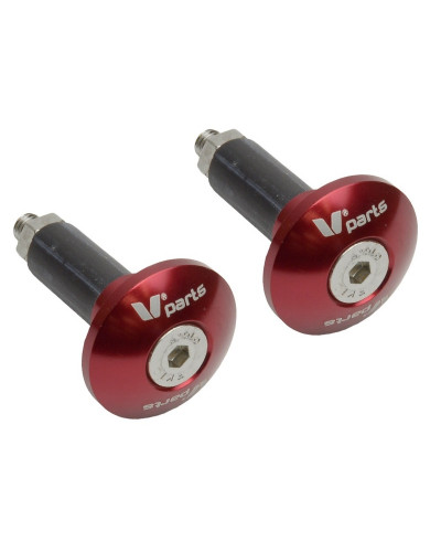 Embouts Guidon Moto V PARTS Embout de guidon V-PARTS Ø12-18mm rouge