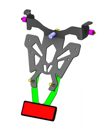 Support Plaque Immatriculation Moto V PARTS Support de plaque V PARTS noir Honda CB1000R