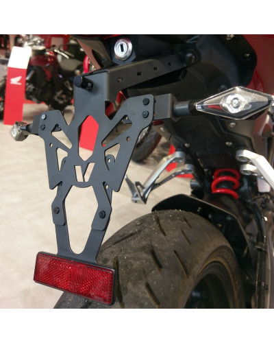 Support Plaque Immatriculation Moto V PARTS Support de plaque V PARTS noir Honda CB125R/300R