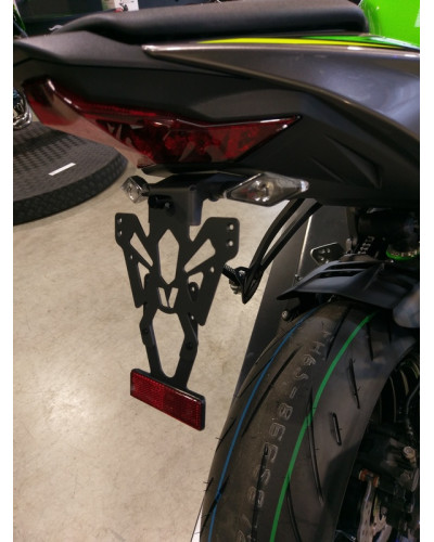 Support Plaque Immatriculation Moto V PARTS Support de plaque V PARTS noir Kawasaki ZX-6R