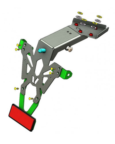 Support Plaque Immatriculation Moto V PARTS Support de plaque V PARTS noir Triumph Street Triple