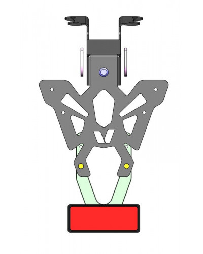 Support Plaque Immatriculation Moto V PARTS Support de plaque V PARTS noir - Yamaha MT-07