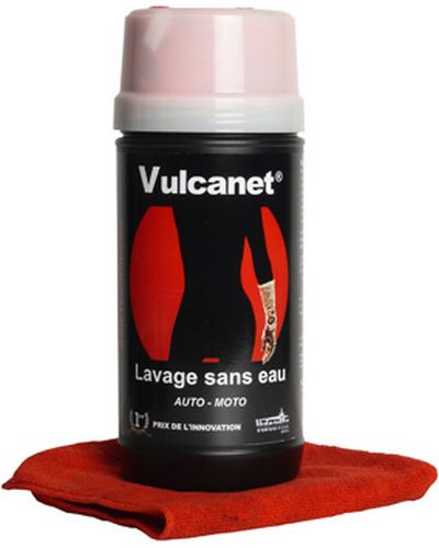 Shampoing Moto VULCANET Lavage sans Eau 80 Vulcanet + microfibre M420 grs