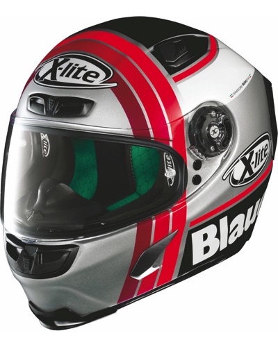 Casque Intégral Moto X-LITE X-803 Réplica M. Pirro silver mat