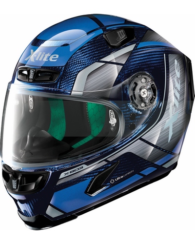 Casque Intégral Moto X-LITE X-803 U-Carbon Agile bleu