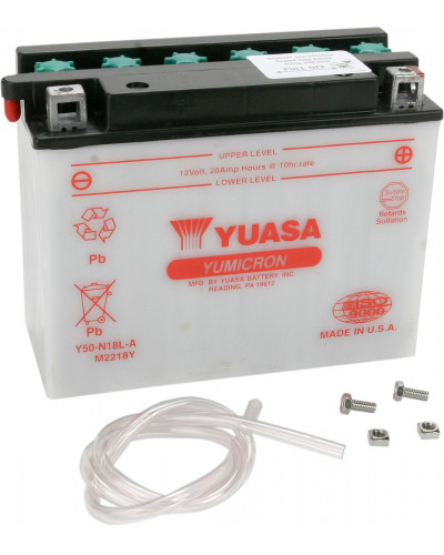 Batterie Moto YUASA BATTERY YUASA HD DRY Y50-N18L- Batterie Moto YUASA BATTERY YUASA HD DRY Y50-N18L-