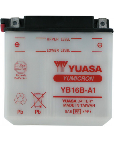 Batterie Moto YUASA BATTERY YUASA HD DRY YB16B-A1 Batterie Moto YUASA BATTERY YUASA HD DRY YB16B-A1