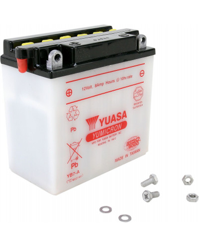 Batterie Moto YUASA BATTERY YUASA HD DRY YB7-A Batterie Moto YUASA BATTERY YUASA HD DRY YB7-A