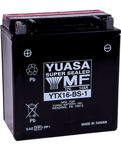 Batterie Moto YUASA BATTERY YUASA MF YTX16-BS-1 Batterie Moto YUASA BATTERY YUASA MF YTX16-BS-1