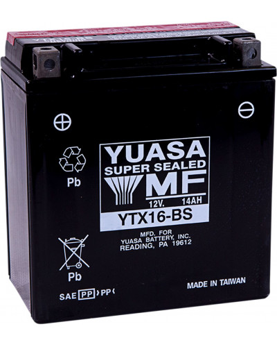 Batterie Moto YUASA BATTERY YUASA MF YTX16-BS