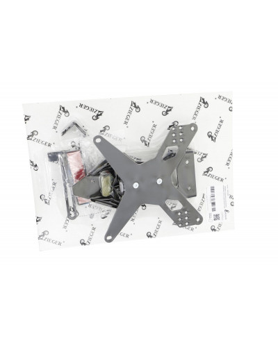 Support Plaque Immatriculation Moto ZIEGER LICENSE PLATE HOLDER X-LINE TY Support Plaque Immatriculation Moto ZIEGER LICENSE PLATE HOLDER X-LINE TY