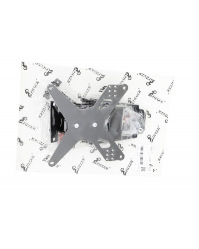 Support Plaque Immatriculation Moto ZIEGER LICENSE PLATE HOLDER X-LINE TY Support Plaque Immatriculation Moto ZIEGER LICENSE PLATE HOLDER X-LINE TY